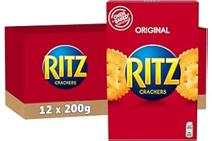 RITZ - 12 Paquets de Crackers Ritz 200g - A Partager entre Amis ou en Famille pour les Apéros - Lot de 12x200g