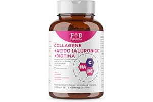 F B PHARMA FB Pharma - integratore collagene e acido ialuronico e biotina - 180 capsule - Integratori articolazioni e cartilagine - capelli e pelle - Formula studiata in Italia