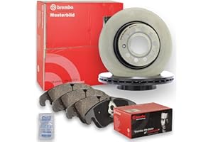 ORIGINAL BREMBO BREMSSCHEIBEN + BREMBO BREMSBELÄGE BREMSBELAGSATZ KLÖTZE VORNE BREMSENKIT BREMSEN VORDERACHSE