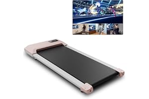 Superun Tapis Roulant Elettrico, Walking Pad 1-6KM/H Tapis Roulant Salvaspazio con Telecomando e Display LCD, Treadmill Capacità Massima 136 Kg, Installazione Gratuita…