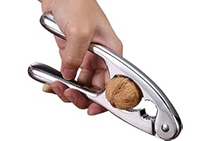 PRIMES DIY Casse-noix en acier inoxydable pour casse-noix de pécan Nutopener Heavy Duty Metal Nutcracker Tool pour toutes sortes de noix