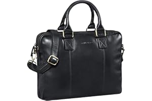 STILORD 'Zacharias' Maletín XL Cuero Vintage para portátil de 15.6' Bolso de Hombro o Bandolera de Negocios Profesor auténtica Piel acoplable