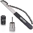QKURT Bike Chain Whip Tool Kit, 3PCS Cycle Cassette Removal Tool Fit for 7,8,9,10,11,12 Speed Chains