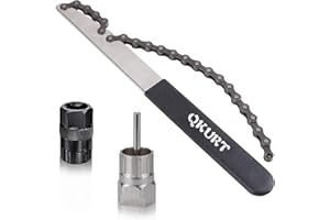 QKURT Kit d'outils pour Fouet de chaîne de vélo, kit d’Outils de vélo Convient aux chaînes de Vitesse 7,8,9,10,11,12