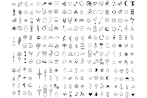 Sugeru 15 Blatt Super Nachhaltig Temporäres Tattoo (192 Muster) - das Original | wasserfest+vegan+Neue-Tech | Fake Tattoo Aufkleber | Tattoos erwachsene kinder - natürliche ungiftige Inhaltsstoffe