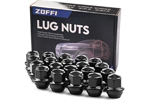 Zoffi - 20 dadi di ricambio per cerchioni ruote auto, M12 x 1,5, OEM, per Ford Fiesta Focus Fusion, colore nero