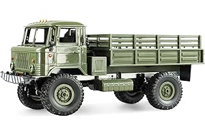Amewi 22324 GAZ-66 - Vert brossé - Échelle 1:16 RC - Camion 4 Roues motrices (4WD) RTR - 2,4 GHz - avec Batterie - Vert