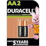 Duracell Rechargeable AA 2500mAh Batteries, 2 Pcs