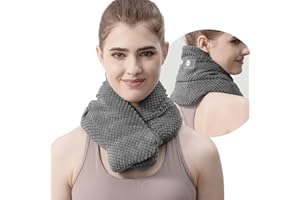 UNCN Microwave Neck Heat pad Warmer with Washable Cover Wide Weighted Heated Neck wrap Pain Relief Heating Pack microwavable Wheat Bags hot Therapy
