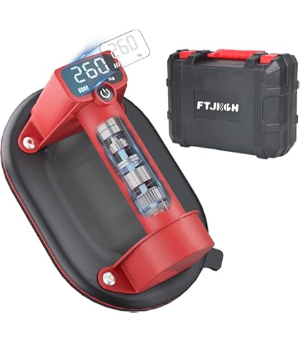 Seesii Ventosa Elettrica Sollevamento 600LBS - 8 Pollici, 4 Batterie, Display Digitale Per Vetro, Granito, Metallo - Foto 8