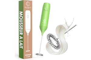 Oliver's Kitchen ® Mousseur à Lait Électrique - Créez une Mousse Lactée pour le Café, le Cappuccino, le Chocolat Chaud et plus encore en quelques secondes - USB-C Rechargeable