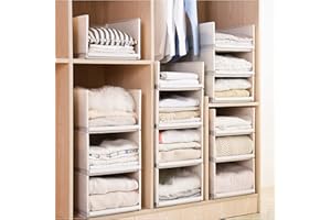 Mdurian Stapelbare Regal Kleiderschrank Organizer Schubladenbox Teiler Kleideraufbewahrungskorbhalter Schrank-Organizer für Kleidung Küchen Schlafzimmer