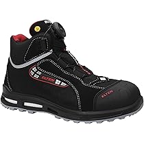 ELTEN SENEX XXT Pro BOA ESD S3 Veiligheidsschoenen voor heren, textiel, kunststof neus (lichter dan stalen neus), lichtgewicht, sportief, zwart/rood, maat 43