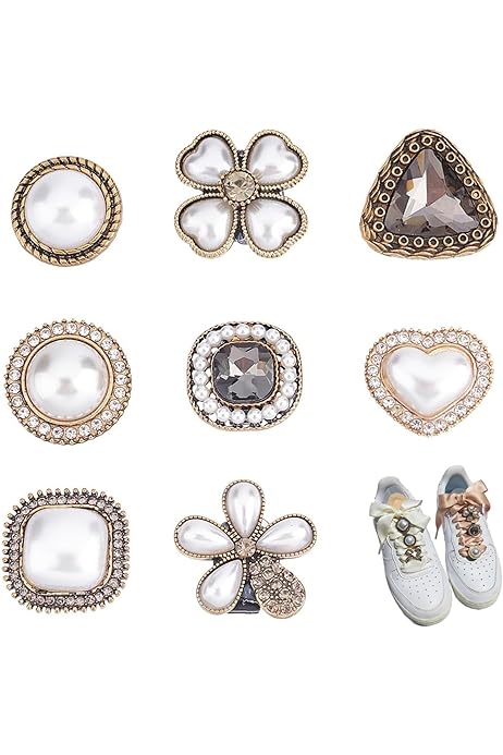 Fibbie Scarpe Decorativi Con Strass - 2 Pezzi, Silver, Rimovibili - Foto 9