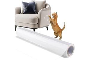 Anti Griffe Chat Canapé, Vexillic 500cm x 40cm Protection Canape Chat Anti Griffe, Transparent Autocollant Rouleau Protecteur de Rayure Chat Protecteurs pour Meubles,Porte,Mur,Tapis, Comptoirs