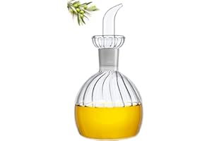 HAIZEEN 540ml Verseur/Bouteille/Burette à huile d’olive/vinaigre en verre anti-goutte/fuite sans entonnoir - Carafe à huile pour cuisine et barbecue
