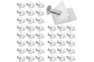 VFANDV Cuñas de Reparación Soporte Fijación, Cuñas Estabilizadores Posterior Plana Estabilizadores con Tornillos Cuñas de Cajón Cuñas de Inferior Cajón Plastico para Cajones y Muebles (40)