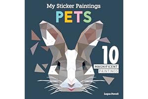 My Sticker Paintings: Pets: 10 Magnificent Paintings (Happy Fox Books) Paint by Sticker For Kids 6-10 - Bunny, Puppy, Cat, Fish, and More, with 60-100 Removable, Reusable Stickers per Design