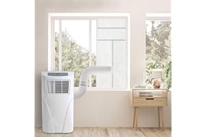 HOOMEE Aislante Ajustable para Ventanas Colgantes Aires Acondicionados Portátiles y Secadoras (35x92CM)