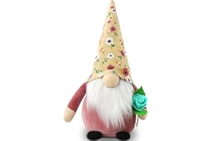 Gehydy Gnomo Decoración Navidad Nomos con Rosa Duende Peluche Christmas Decorations para Hogar Casa