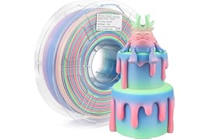 ‎ISANMATE iSANMATE Rainbow PLA Matt (PLA+), 3D Printer Matt PLA Filament 1.75mm, Macaron Regenbogen PLA Plus, 1kg / 2.2lb, Maßgenauigkeit +/- 0.03 mm, Rosa Grün Blau
