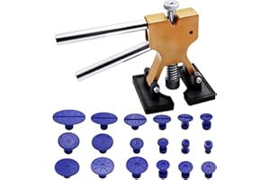LONTOM Car Dent Puller Kit, Paintless Dent Removal Kit, Car Dent Repair Kit, Car Dent Remover Lifter with 18 PCS Dent Puller Tabs, Auto Body Dent Remover Tool for Car Motorcycle Refrigerator