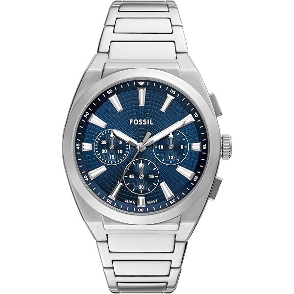 Fossil Machine Silver Quartz Stainless Steel Watch FS6096 : Amazon