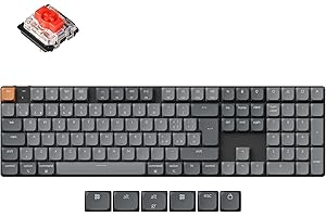 Keychron K5 Max Tastiera Meccanica Wireless – Layout Italiano QWERTY, Tripla Connessione (Bluetooth/2.4GHz/USB-C), Hot-Swappable, Compatibile con Mac/Windows/Linux - Switch Low-Profile Gateron Red