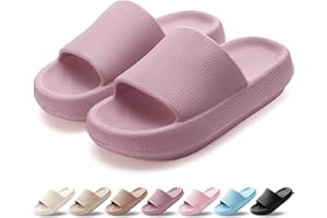 HEOAARG Claquettes Femme Chaussons Hommes Pantoufles de Nuage Léger Pantoufles de Douche Souplesse Sliders Soft Tongs Sandales pour Maison,Jardin,Plage,Piscine