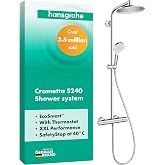 hansgrohe Crometta S &ndash; su tasarruflu duş sistemi (EcoSmart), termostatlı, yağmur duşu (240 mm), armat&uuml;r, el duşu (2 p&uuml;sk&uuml;rtme