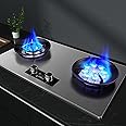 75cm Gas Stove With 2 Burners, 5.0/5.2KW High Flame Stove, Anti-gas Leakage Flame Protection Timer, Suitable For Home Kitchens (Size : NG)