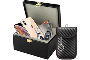 Keyless Go Schutz Autoschlüssel Box - Auto Zubehör Autoschlüssel Schutz Keyless Tasche Faraday rfid blocker, Schlüsselanhänger-Signalblocker Anti-Diebstahl-Box