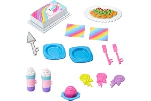 Barbie 15 Piece Doll and House Accessory Set with Cake and Plates