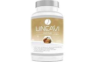 ‎LINEAVI LINEAVI Zimt Plus, hochdosiert mit 400mg Zimt, 7mg Zink, 100µg Chrom pro Tag, Blutzuckerspiegel, Stoffwechsel, Gewichtsabnahme, Haut, Haare, in Deutschland hergestellt, 180 Kapseln (3-Monatsvorrat)