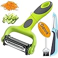 Potato Peeler and Vegetable Peeler Multifunction 3 in 1 | Julienne Peeler for Carrot Zucchini Veggie Peeler for Making Salad (Set of 2)