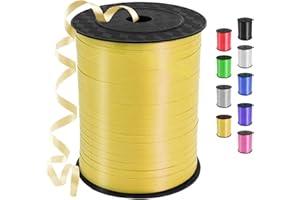 YOUYIKE Cinta de Regalo de Oro, 500 Yardas/450 m - Ideal para Globos, Rizar y Envolver Regalos, Fiestas y Decoración de Boda