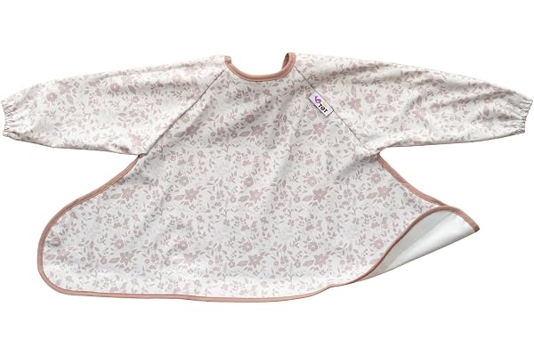 Tidy Tot®™ Bavoir Manches Longues Bébé – Modèle Repas pour DME et Diversification Alimentaire, Protection Anti-Salissures, À Utiliser Seul ou avec le Kit Bavoir et Plateau, Dès 4 Mois