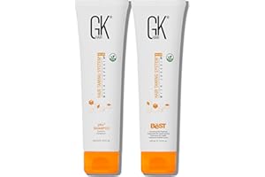 ‎GK HAIR GK HAIR Global Keratin pH-neutrale Keratin Glättungsbehandlung (100 ml) + Klärendes Shampoo (100 ml), beste Glättung und Stärkung für gesundes Haar – alle Haartypen
