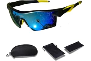 KAWAKAI® Gafas de sol deportivas - Gafas Ciclismo - Gafas Hombre - Gafas para practicar todo tipo de deporte al aire libre y para la vida cotidiana como puede ser conducir