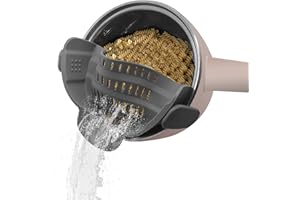Kizaten Scolapasta silicone,scolapasta da pentola,filtro pieghevole,filtro a cliadatto a tutte le pentole e padelle,scolapastaperfetto per pasta,verdura e frutta