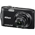 Nikon Coolpix S3300 Digital Camera - Black (16MP, 6x Optical Zoom) 2.7 inch LCD (Renewed)