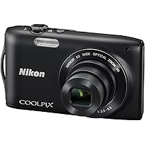 Nikon Coolpix S3300 Digital Camera - Black (16MP, 6x Optical