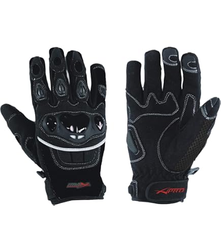 Guanti Moto A-Pro Con Protezioni Carbonio - Tessuto Tecnico, Nero Taglia M - Foto 10