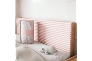 Tokenhigh Anti Collision Wall Padding, 3D Upholstered Wall Panels, Self Adhesive Safety Edge Corner Guards, Padded Wall Panels for Headboard, Peel and Stick Foam Wall Cushion(Pink, 20 * 200CM)