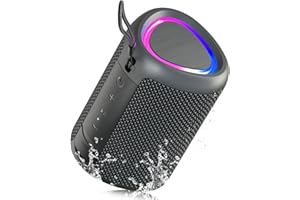 UOHHBOE Cassa Bluetooth Portatile Potente 15W Impermeabile Altoparlante Abbinamento TWS Speaker Bluetooth 5.3 15 Ore Distanza di Connessione di 30m Luce LED AUX e TF
