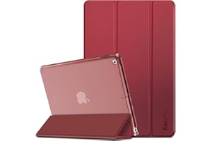 EasyAcc Funda para iPad 9.7 2018 iPad 6/2017 iPad 5, Ultra Slim Premium Piel sintética iPad de 9.7 Pulgadas A1822 A1823 A1954 A1893 [Vino Tinto]