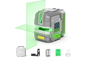 Huepar Pro Laser Level Self Leveling Rechargeable Laser Line Level with Pulse Mode for Outdoor, Switchable Line, with 360° Magnetic Base, for DIY, Construction, Floor Tiles, Decoration GK011SG