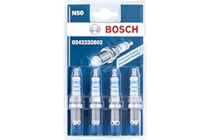 Bosch Super 4 0242232802 (N50), Jeu de 4 Bougies d'Allumage pour un Démarrage Fiable et une Longue Durée de Vie des Moteurs à Essence - avec une Conception Robuste