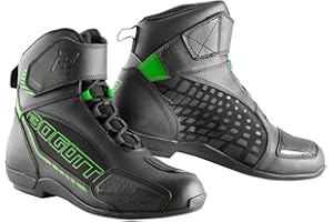 Bogotto GPX Chaussures de moto, noir/vert, 43