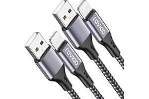 RAVIAD iPhone Charger Cable 3M 2Pack, Long iPhone Charger [MFi Certified] Lightning Cable Nylon Braided 10FT iPhone Cable for iPhone 14 13 12 11 Pro Max Xs X XR 8 7 6s 6 Plus 5s SE 2020